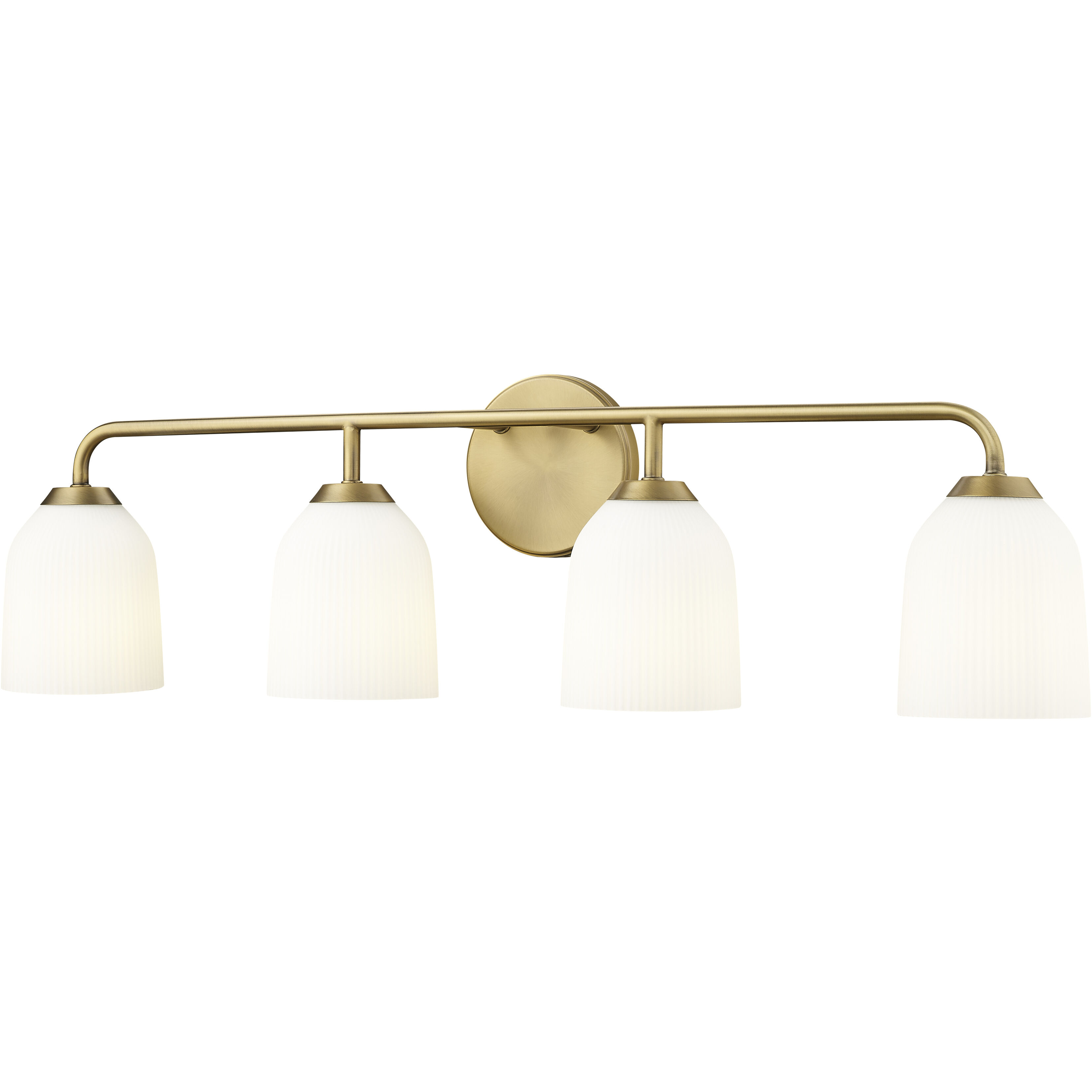 Norah 4 Light 32 inch Vintage Brass Bathroom Vanity Light Wall Light